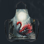 Crimson Cathedral Swan. Apron<br><div class="desc">Crimson Cathedral Swan. In the silent ruins of forgotten cathedrals, a creature walks where light and shadow collide. The Crimson Cathedral Swan is no ordinary bird. Its blazing scarlet feathers burn like embers against the cold stone of a gothic city. Along its wings, relics of the past remain — skulls,...</div>