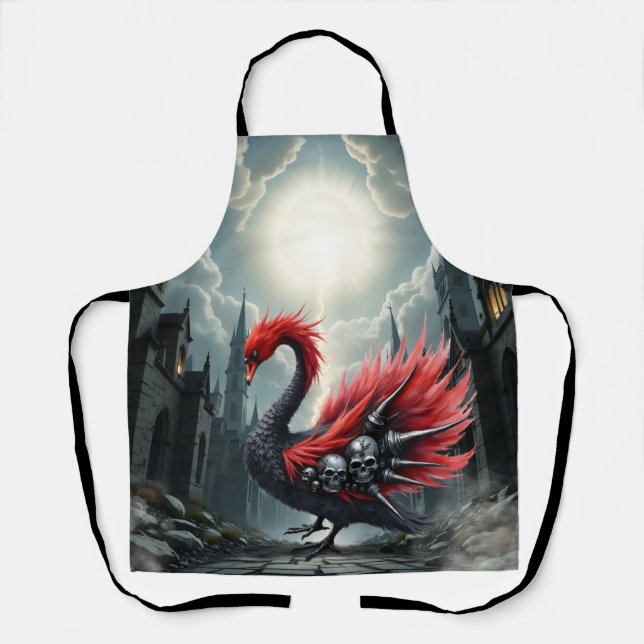 Crimson Cathedral Swan. Apron (Front)