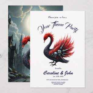 Crimson Cathedral Swan. Invitation