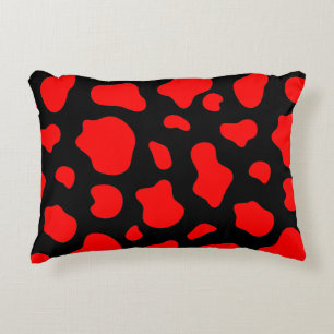 Crimson & Charcoal Spotted Decorative Pillow 