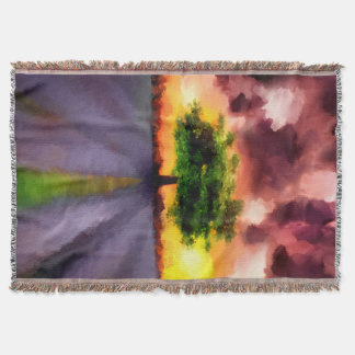 Crimson Clouds Throw Blanket
