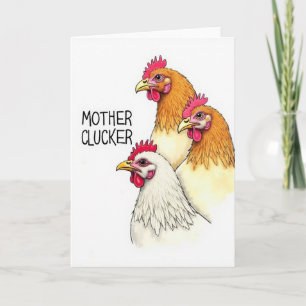 Crimson Combs Mother Clucker Card