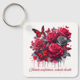 Crimson Confidence Keychain
