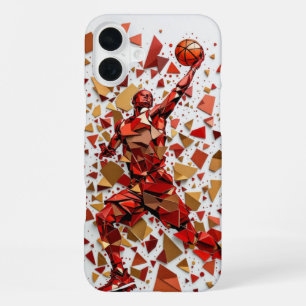 Crimson Court - basketball  iPhone 16 Plus Case