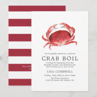 Crimson Crab | 30th Birthday Crab Boil Stripes