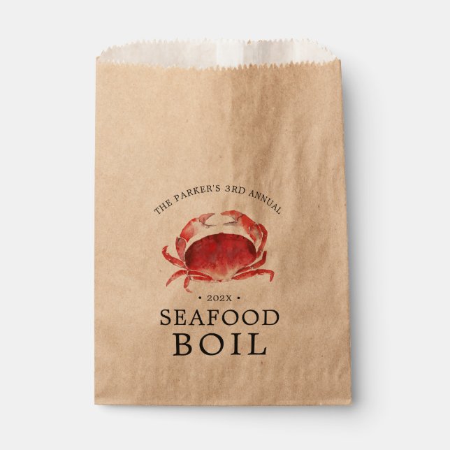 Crimson Crab | Crab Boil Event Favour Bag (Front)