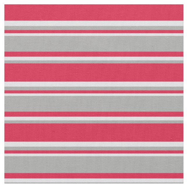 Crimson, Dark Grey, and Lavender Lines Fabric (Close Up)