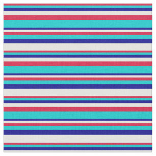 Crimson, Dark Turquoise, Dark Blue, and Mint Cream Fabric