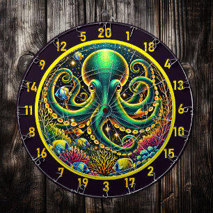 Crimson Depths Octopus Dartboard