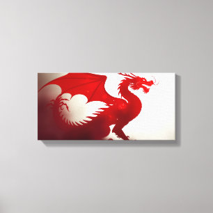 Crimson Dragon Fury Canvas Print