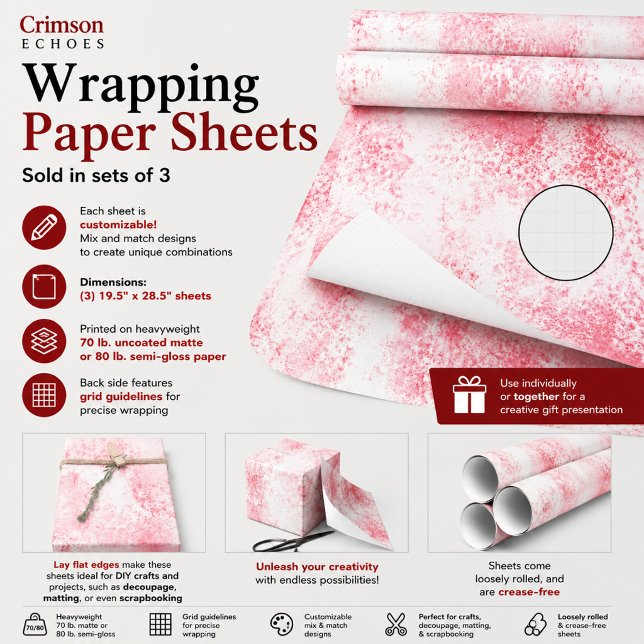 Crimson Echoes Wrapping Paper Sheet (Creator Uploaded)