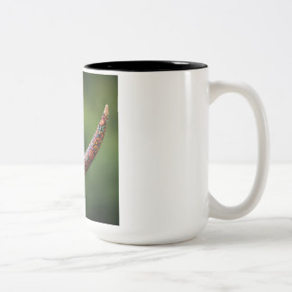 "Crimson Elegance: Red Bird Horn-Designed Dining M Two-Tone Coffee Mug