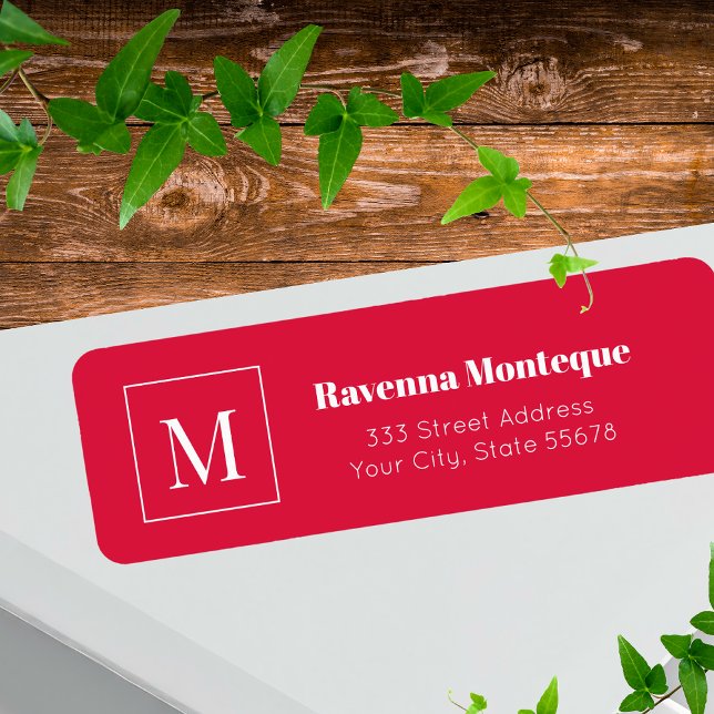 Crimson Elegant Personalized Monogram Letter Name (Creator Uploaded)