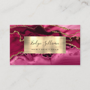 Crimson et Gold Agate Carte de visite