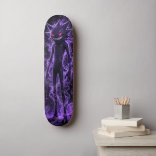 Crimson-Eyed Purple Specter Skateboard
