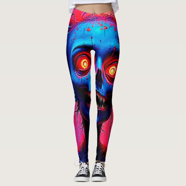 Crimson Eyes: Horrors of the Mind Leggings (Front)