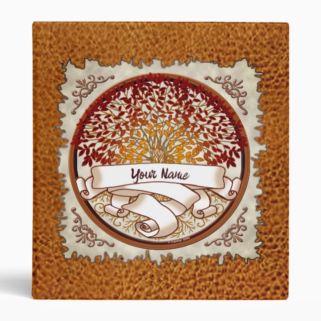 Crimson Family Tree Surname Binder (Front)