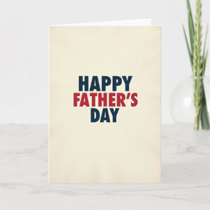 Crimson Fathers Day Card