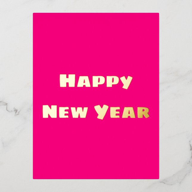 Crimson Festive Bonne Année Carte postale (Recto)