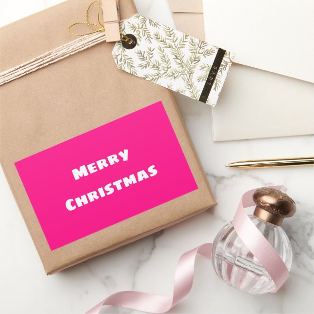 Crimson Festive Merry Christmas    Sticker (Gifting)