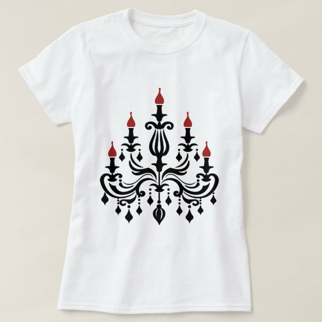 "Crimson Flame Chandelier" T-Shirt (Design Front)