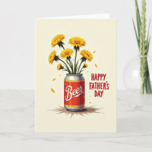 Crimson Floral Fathers Day Card
