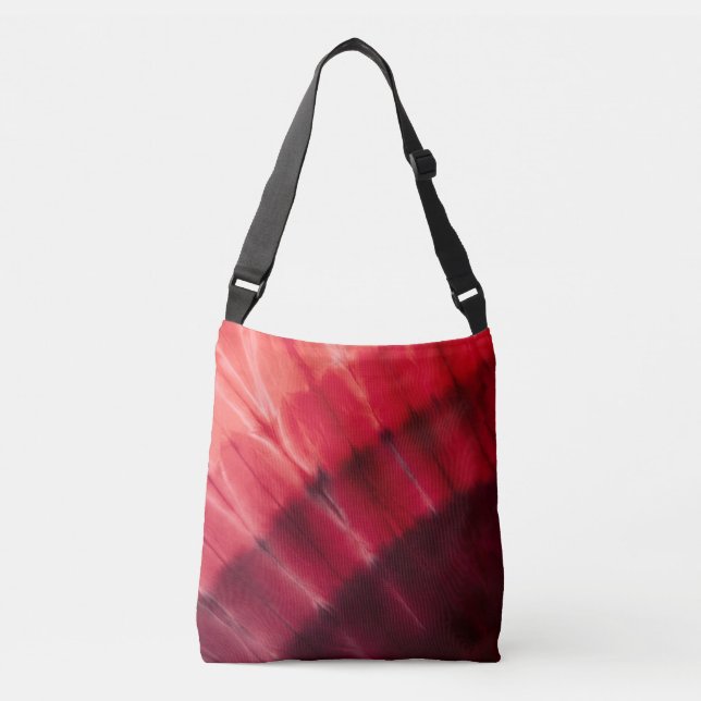 Crimson Flow Crossbody Tote Bag (Front)