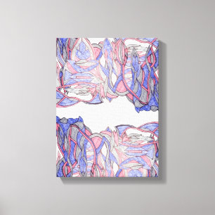 Crimson Flow Geometric Abstract Wall Decor