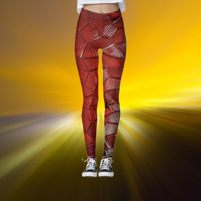 Crimson Flow Textured Leggings (Creator Uploaded)