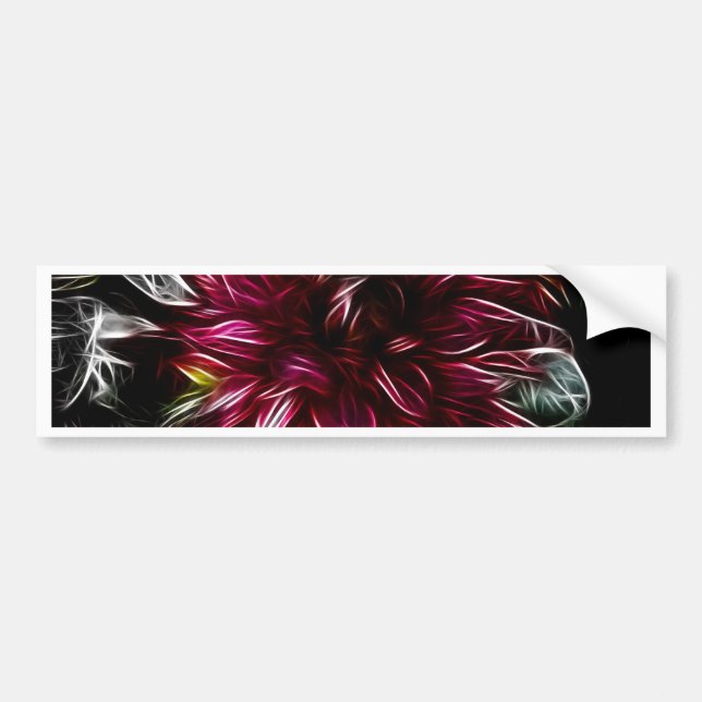 Crimson Flower Bumper Sticker (Front)