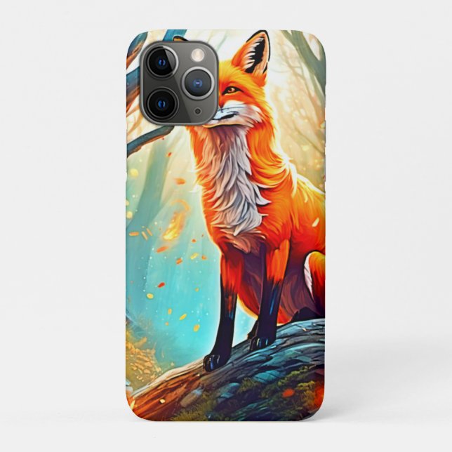Crimson Fox Scene Design Case-Mate iPhone Case (Back)