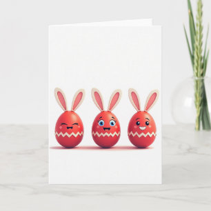 Crimson Friends Cute Holiday Card
