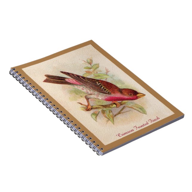 Crimson Fronted Finch Notebook (Right Side)