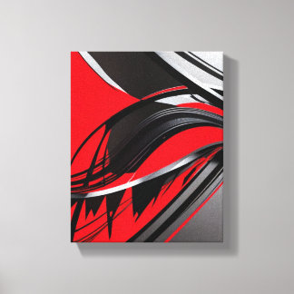Crimson Fusion: Abstract  Canvas Print