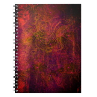 "Crimson Galaxy" Abstract Notebook