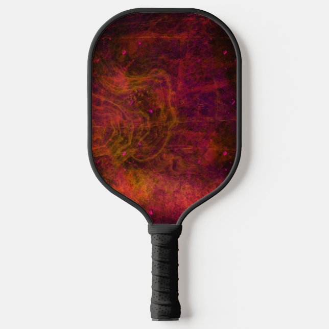 "Crimson Galaxy" Abstract Pickleball Paddle (Front)