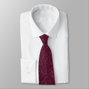 Crimson glitter tie