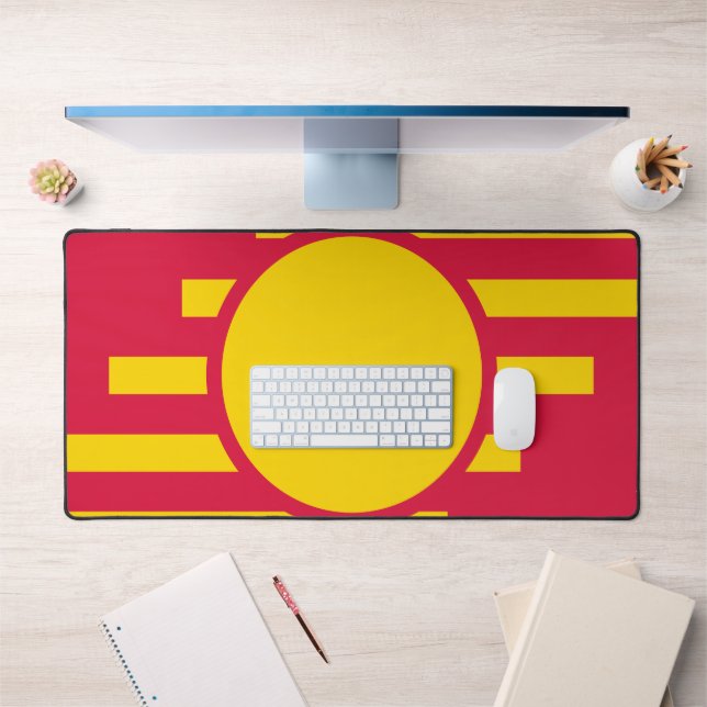 Crimson & Gold Emblem Circle Desk Mat – Customize (Office 1)