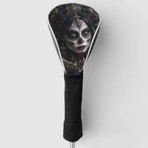 Crimson Gothic Calavera – Black Rose Golf Head Cover