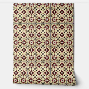 Crimson Grandeur Mini - Red, Beige, Black  Wallpaper