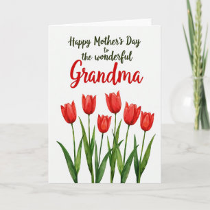 Crimson Grandmas Day Card