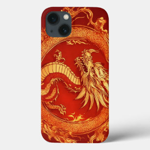 Crimson Guardian: Red Dragon Tattoo iPhone 13 Case