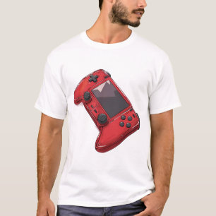 Crimson Handheld Console Illustration T-Shirt