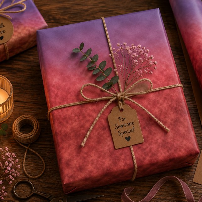 Crimson Haze at Dusk Wrapping Paper Sheet (Creator Uploaded)