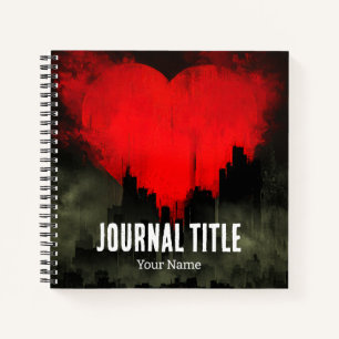 Crimson Heart Journal — Custom Name & Title