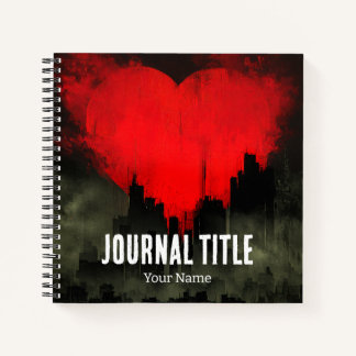 Crimson Heart Journal — Custom Name & Title