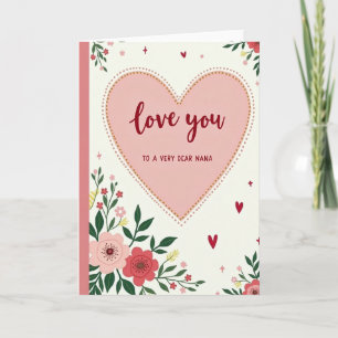 Crimson Heart Nana Card