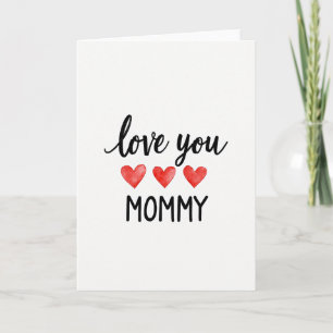 Crimson Hearts Mommy Love Card