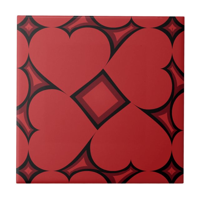Crimson Hearts Tile (Front)