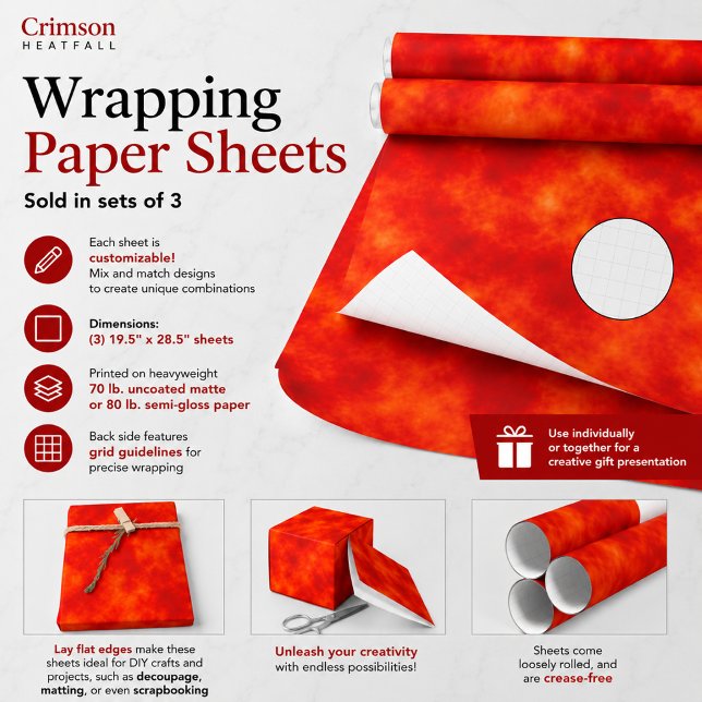 Crimson Heatfall Wrapping Paper Sheet (Creator Uploaded)